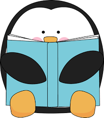 penguin with book