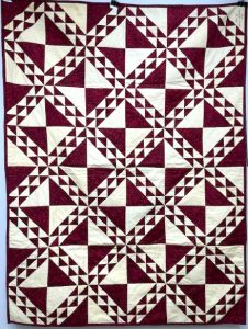 red and white quilt