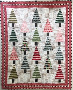 quilt with christmas tree pattern