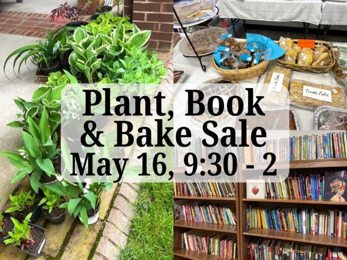 Plant, Book, and Bake Sale