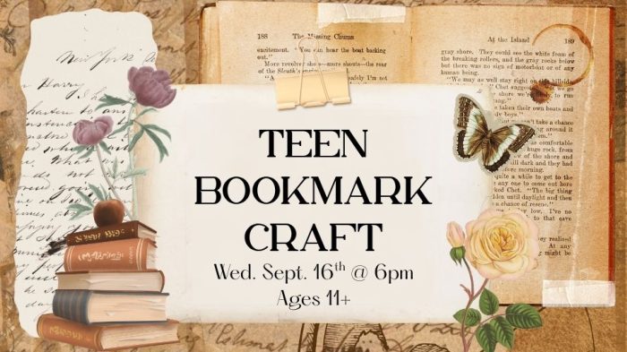 Teen Bookmark Craft
