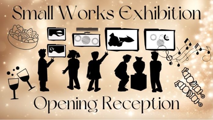 people at an art reception